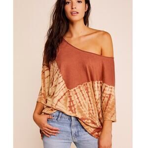 Free People Coastal Oversized Tie Dye Tunic Top